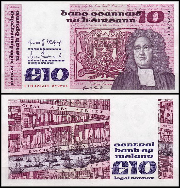 Ирландия 10 фунтов 1984 (UNC Pick 72b)