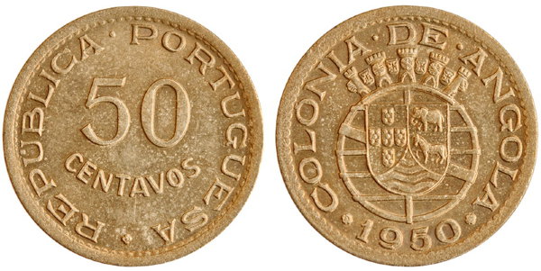 Ангола, 50 сентаво 1950 год