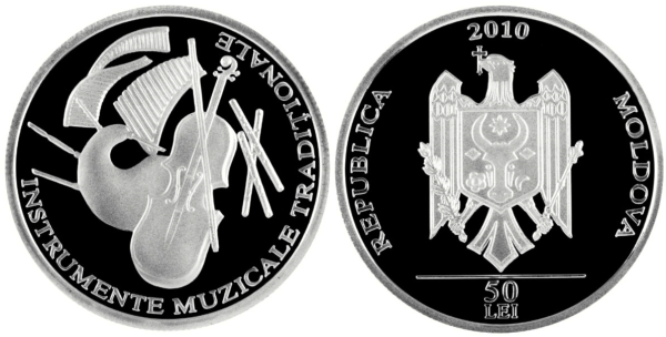 Молдова 50 лей 2010 Традиционные музыкальные инструменты