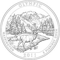 США, 25 центов 2011 год, Национальный парк Олимпик