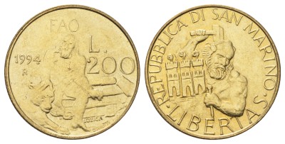 Сан Марино, 200 лир 1994 год