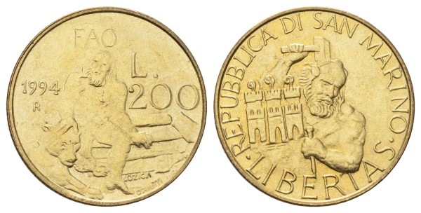Сан Марино, 200 лир 1994 год
