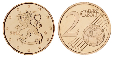 Финляндия, 2 цента 2012 (UNC, медь)