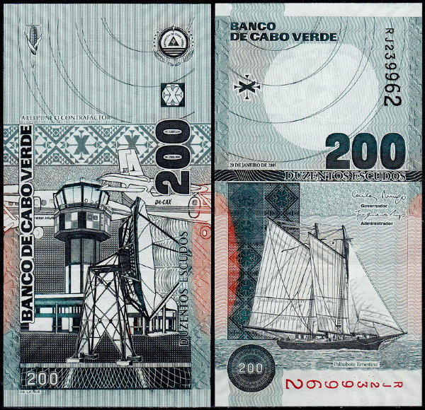 Кабо Верде 200 эскудо 2005 (UNC Pick 68)
