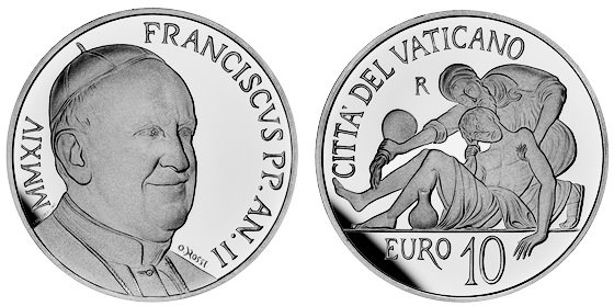 Ватикан, 10 евро 2014 год, Всемирный день социальных коммуникаций, ПРУФ