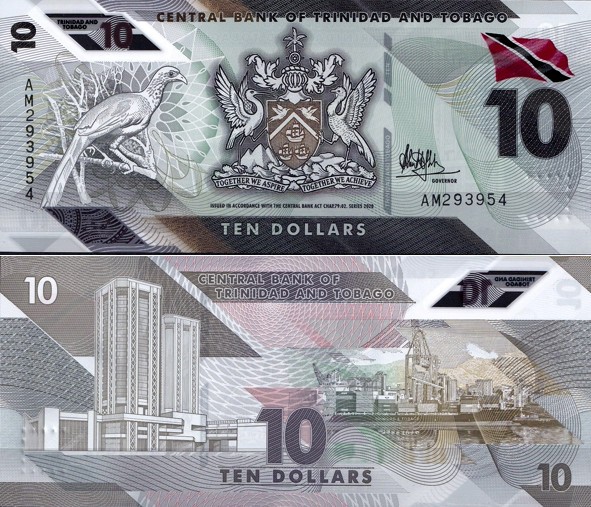 Тринидад и Тобаго 10 доллар 2021 (UNC Pick 62)