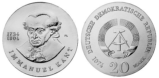 ГДР, 20 марок 1974 год, Иммануил Кант