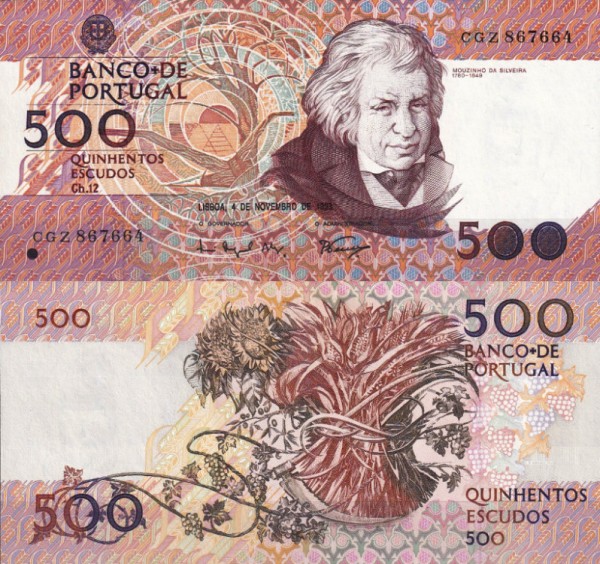 Португалия 500 эскудо 1993 (UNC Pick 180)