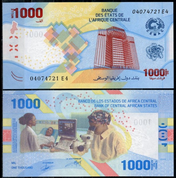 Центрально-Африканские штаты 1000 франков 2022 (UNC Pick W701(2))