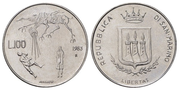 Сан Марино, 100 лир 1983 год