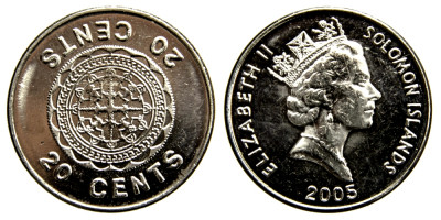 Соломоновы острова, 20 центов 2005 год