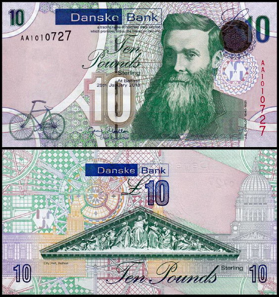 Ирландия 10 фунтов 2013 (UNC Pick **)