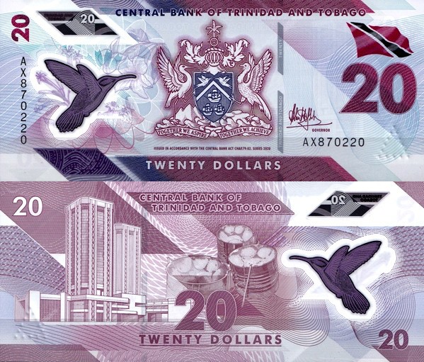 Тринидад и Тобаго 20 доллар 2021 (UNC Pick 63)