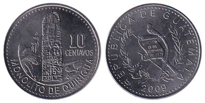 Гватемала, 10 сентаво 2009 год