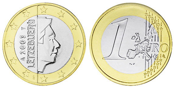 Люксембург, 1 евро 2003 (UNC, биметалл)
