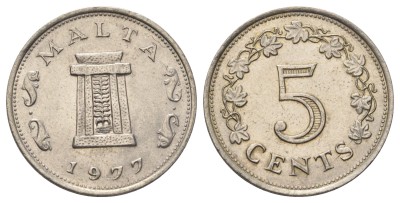 Мальта, 5 центов 1977 год