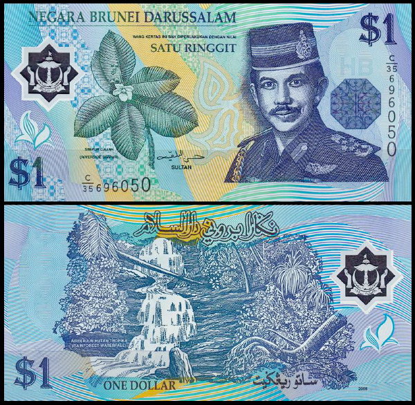 Бруней 1 ринггит 2008 (UNC Pick 22c)