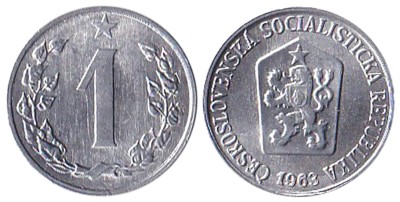 Чехословакия, 1 геллер 1963 год