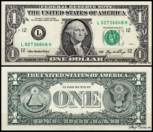 США 1 доллар 2006 (UNC Pick 523) Federal Reserve Note