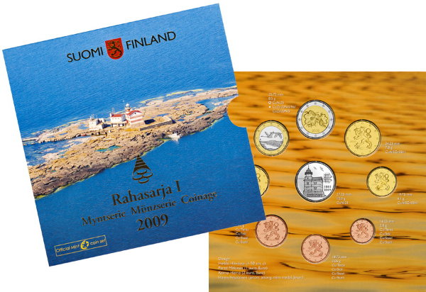 Финляндия, Набор монет 2009 года (буклет) №1