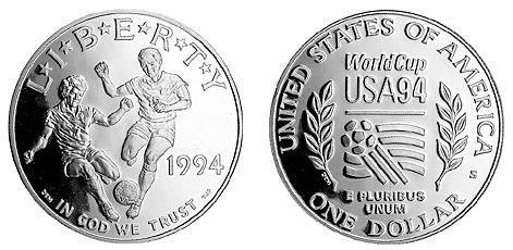 США, 1 доллар 1994 год, Чемпионат мира по футболу в США, ПРУФ