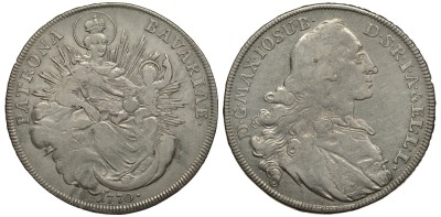 Бавария 1 талер 1770 Максимилиан III Иосиф (1745-1777)