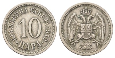 Сербия, 10 пара 1912 год
