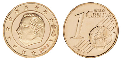 Бельгия, 1 цент 2003 (UNC, медь)