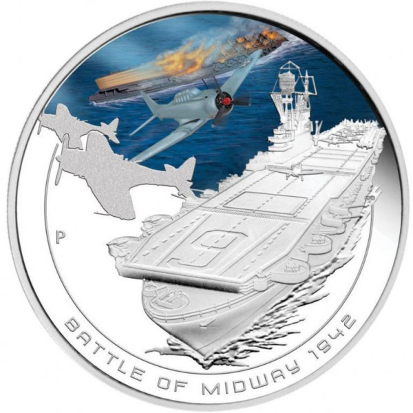 Острова Кука, 1 доллар 2011 год, Битва на Мидуэй, ПРУФ