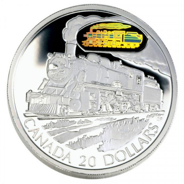 Канада 20 долларов 2002 год Паровоз The D10 Locomotive ПРУФ