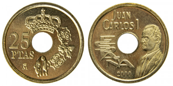 Испания, 25 песет 2000 год