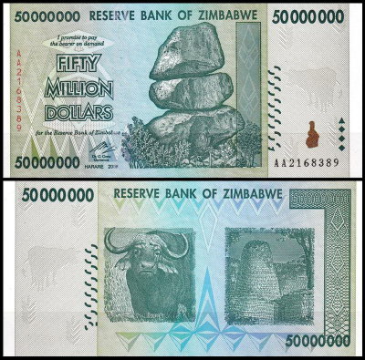 Зимбабве 50000000 долларов 2008 (UNC Pick 79)