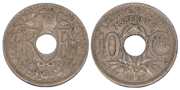 Франция, 10 сантимов 1926 год