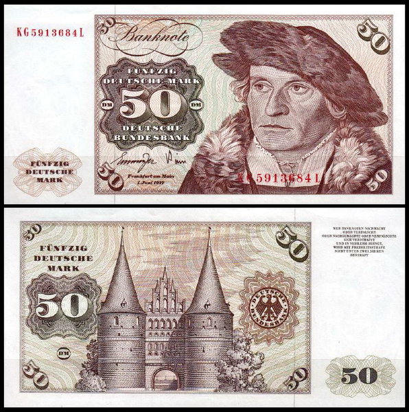 ФРГ 50 марок 1977 (XF Pick 33b)