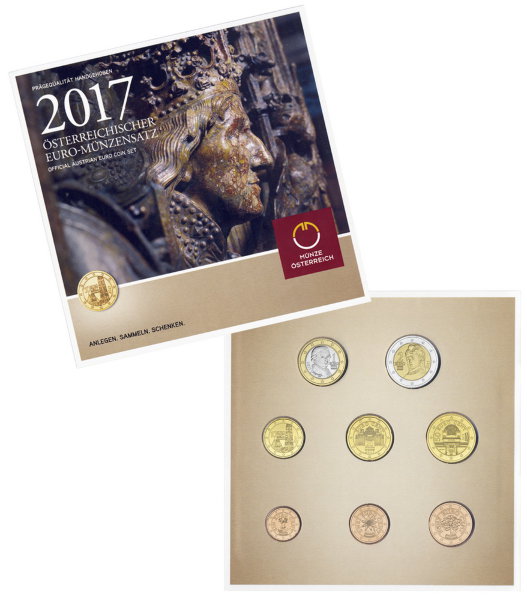 Австрия, Набор монет 2017 года (буклет)