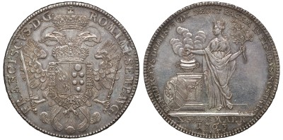 Нюрнберг 1 конвенцталер 1763 с титулом Франца I