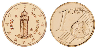 Сан Марино, 1 цент 2006 (UNC, медь)