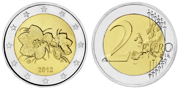 Финляндия, 2 евро 2012 (UNC, биметалл)