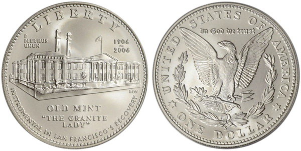 США, 1 доллар 2006 год, 100 лет монетному двору в Сан-Франциско