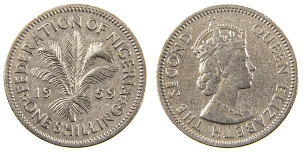 Нигерия 1 шиллинг 1959 год