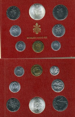 Ватикан, Набор монет 1975 года