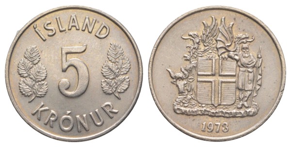 Исландия, 5 крон 1973 год