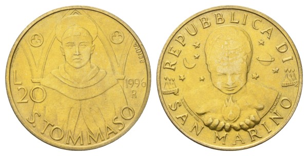 Сан Марино, 20 лир 1996 год
