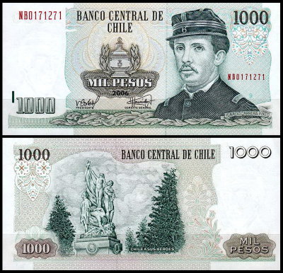 Чили 1000 песо 1978-2009 (UNC Pick 154)