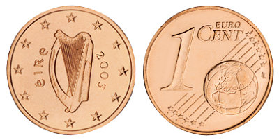 Ирландия, 1 цент 2003 (UNC, медь)