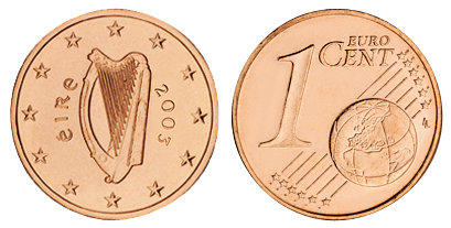Ирландия, 1 цент 2003 (UNC, медь)