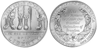 США, 1 доллар 2010 год, Жизнь ветеранов с ограниченными возможностями