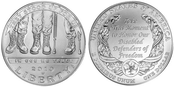 США, 1 доллар 2010 год, Жизнь ветеранов с ограниченными возможностями