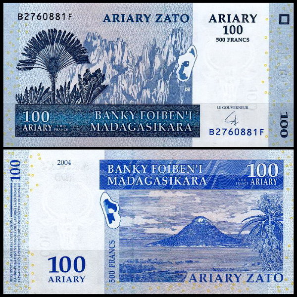 Мадагаскар 100 ариари 2004 (UNC Pick 86)