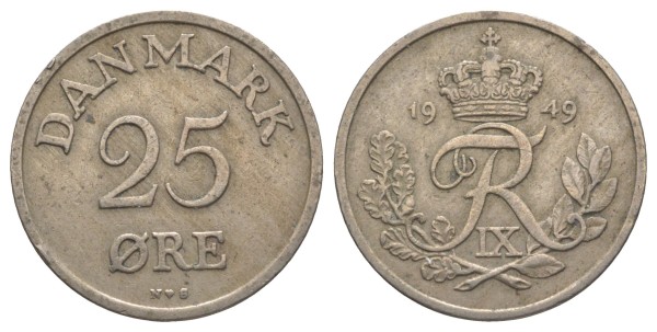 Дания, 25 эре 1949 год